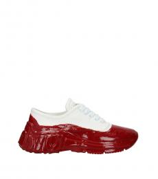 Miu Miu White Red Classic Sneakers