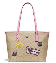 Coach Light Khaki City Sleeping Beauty Medium Tote