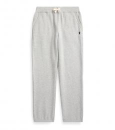Ralph Lauren Boys Grey Cotton-Blend-Fleece Pants
