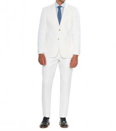 Michael Kors White Two-Piece Linen Oxford Suit