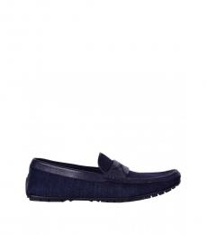 Dolce & Gabbana Dark Blue Denim Loafers
