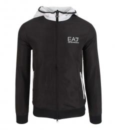 Emporio Armani Black Logo Hoodie Running Jacket
