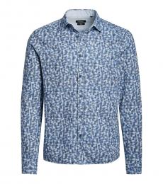 Calvin Klein Light Blue Allover Printed Shirt