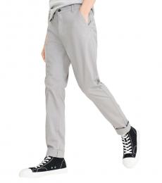 DKNY Grey Mid-Rise Skinny Fit Chinos