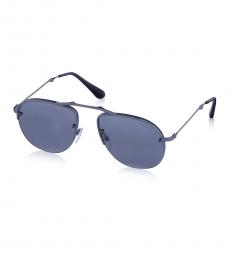 Prada Silver Classic Pilot Sunglasses