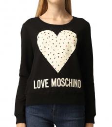 Love Moschino Black Crewneck Sweater