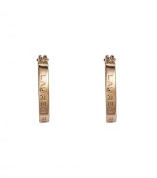 Ralph Lauren Golden Logo Hoop Earrings