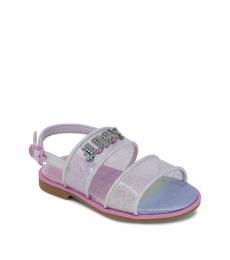Baby Girls Silver Drive Embellished Sandals