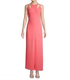 BCBGMaxazria Sunkist Coral Cut-Out Maxi Dress
