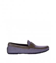 Dolce & Gabbana Grey Denim Loafers