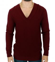 Cherry V-Neck Pullover Sweater
