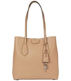 Light Brown North/South Large Tote