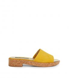 Yellow Cher Suede Mules