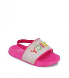 Juicy Couture Little Girls Pink Rios Glitter Slippers