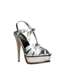 Silver Tribute Leather Heels