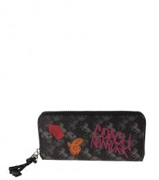 Coach Black Horse And Carriage Accordion Wallet