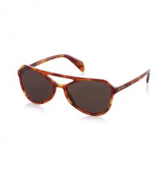 Prada Brown Havana Browline Sunglasses