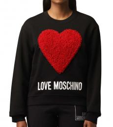 Love Moschino Black Crewneck Sweater