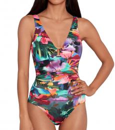 Ralph Lauren Multi Color Ring One Piece Swimsuit