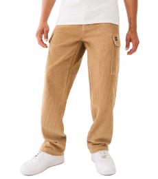 True Religion Beige Cargo Corduroy Pant