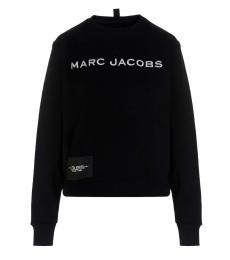 Marc Jacobs Black Logo Embroidery Sweatshirt