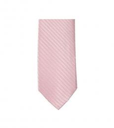 Pink Streamline Geo Slim Silk Tie