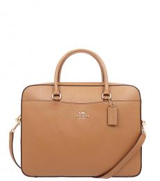 Coach Light Saddle Laptop Large Briefcase Bag