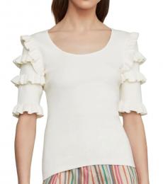 BCBGMaxazria Gardenia Ruffle Sleeve Sweater Top
