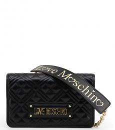 Love Moschino Black Logo Strap Small Crossbody