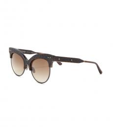 Bottega Veneta Havana Brown Cat Eye Sunglasses