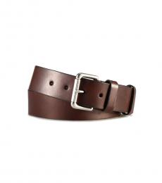 Dark Brown Casual Leather Belt