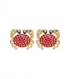 Gold Pave Crab Studs Earrings