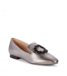 Karl Lagerfeld Silver Noor Embellished Loafers