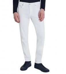 AG Adriano Goldschmied White Dylan Slim Fit Jeans