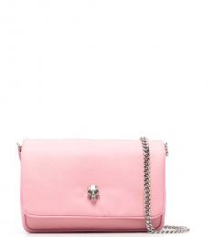 Alexander McQueen Light Pink Skull Mini Crossbody Bag