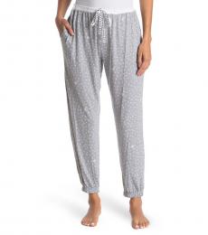 Light Grey Print Pajama Jogger