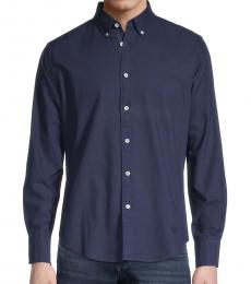 Dark Blue Tomlin Solid Oxford Shirt