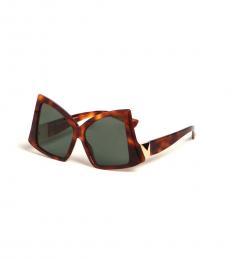 Valentino Garavani Dark Brown Classic Bridge Sunglasses