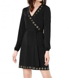 Michael Kors Black Faux Wrap Dress