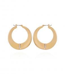 Vince Camuto Golden Crystal Hoop Earrings