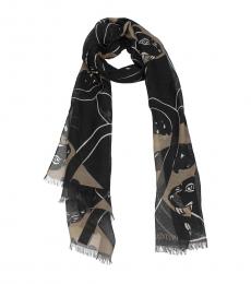 Valentino Garavani Beige Panther Print Scarf