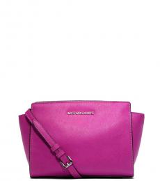 Michael Kors Dark Pink Selma Small Crossbody