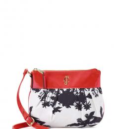 Juicy Couture White & Orange Aloha Medium Crossbody
