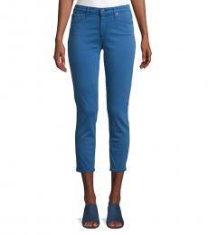 AG Adriano Goldschmied Blue Mid-Rise Crop Jeans