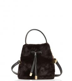 Ralph Lauren Black Drawstring Mini Bucket Bag