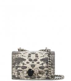 Alexander McQueen Natural Textured Embellished Mini Crossbody