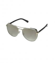 Jimmy Choo Gold-Grey Gradient Aviator Sunglasses