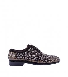 Dolce & Gabbana Dark Brown Runway Studded Lace Ups