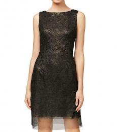 Betsey Johnson Black Embroidered Sheath Party Dress