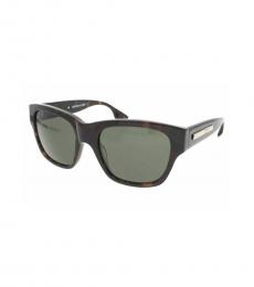 McQ Alexander McQueen Tortoise-Grey Rectangular Sunglasses